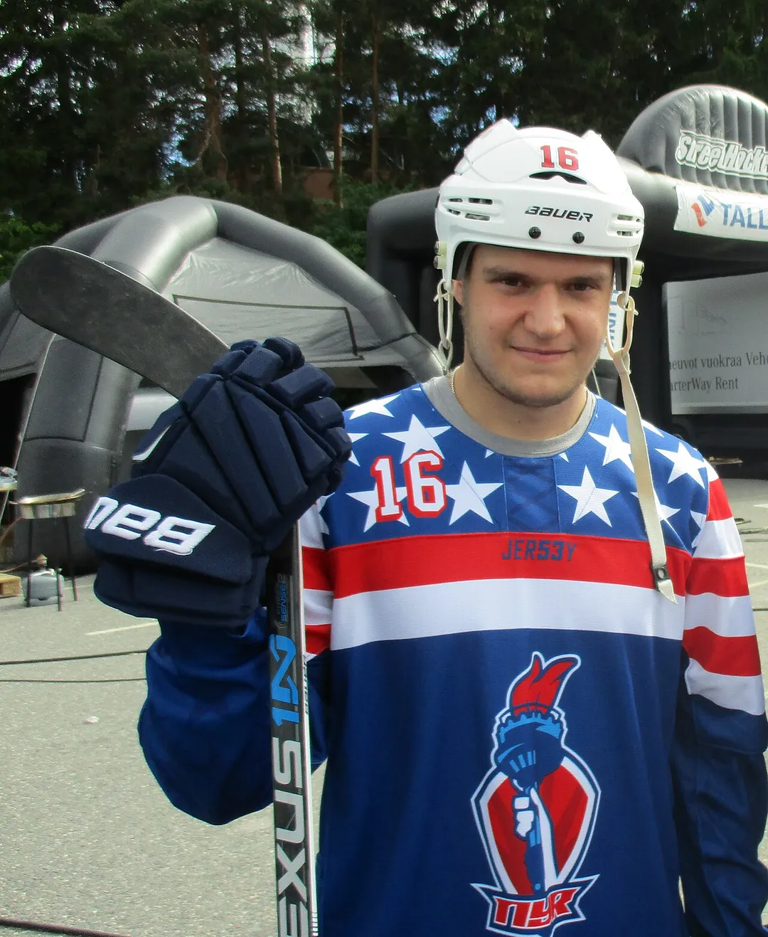 Aleksander Barkov at Street Hockey SM tournament in Tampere, Finland on 9th of July 2016.