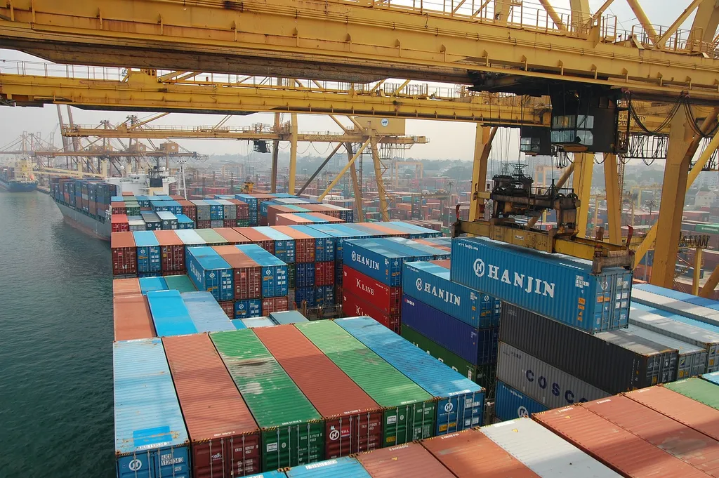 Large vessels at the Port of Colombo in Sri Lanka.