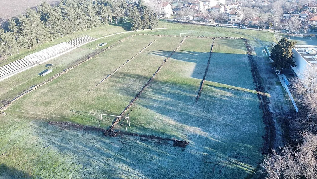 Stadium in Polski Trambesh, Bulgaria