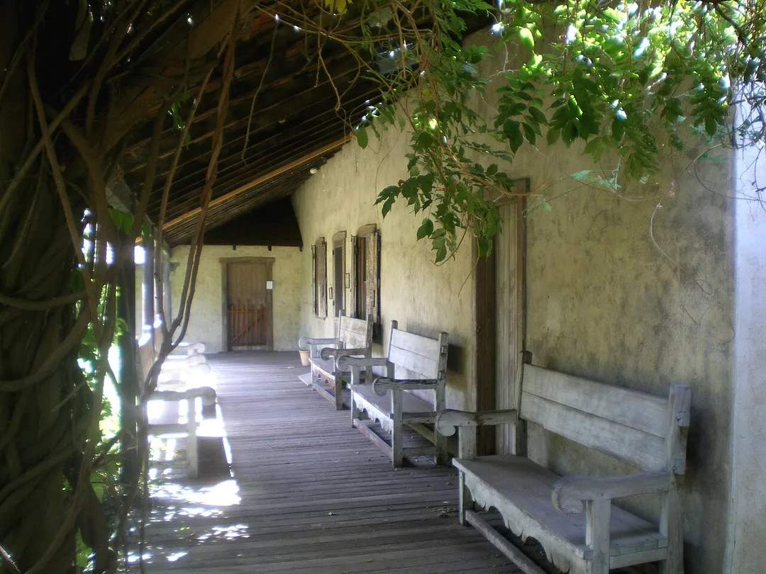 Adobe de Palomares (Ygnacio Palomares Adobe), corner of Arrow Hwy. and Orange Grove Ave., Pomona, California