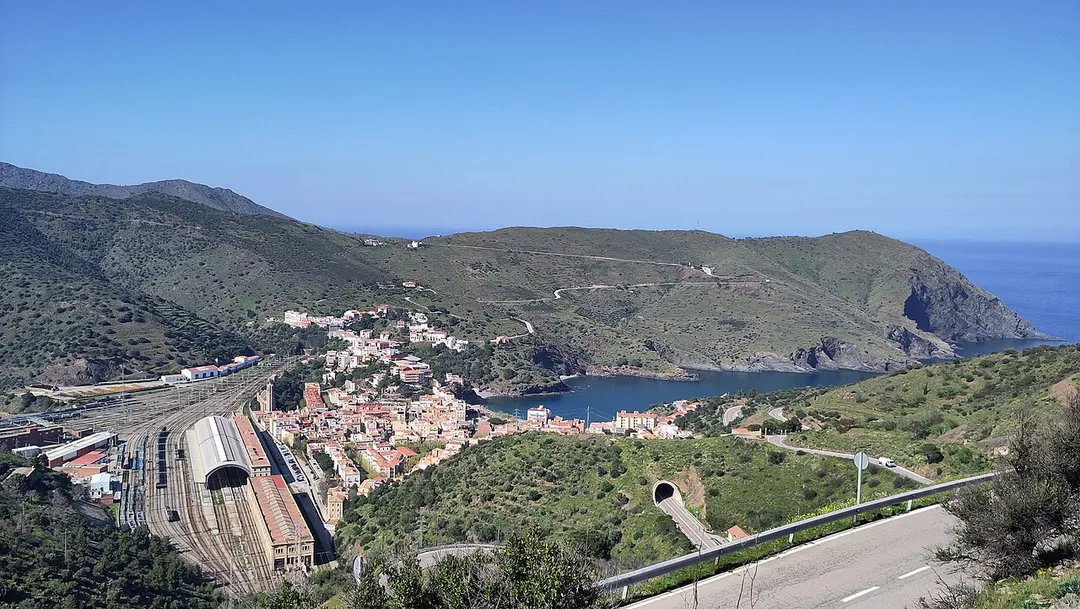 Panorama view of portbou (Spain)