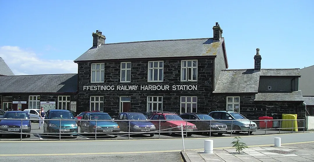 Porthmadog Harbour station of the Ffestinog Railway