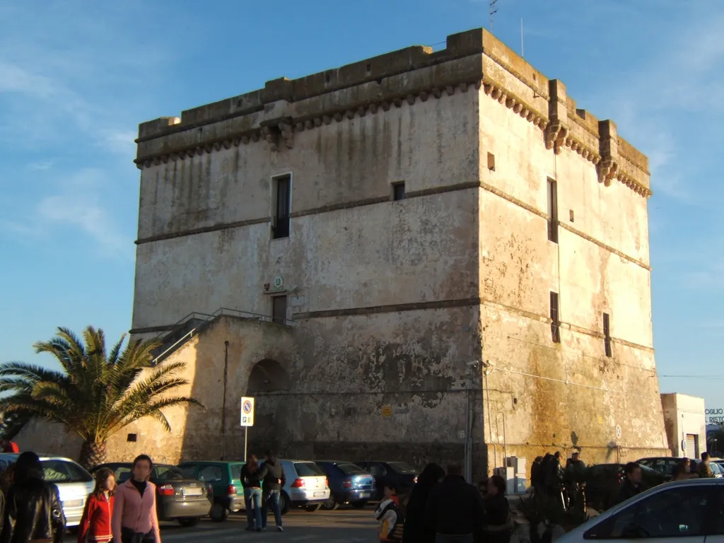Questa è proprio la torre dentro porto cesareo:Torre Cesarea.. dal cielo si vede così 
Object location40° 15′ 25″ N, 17° 53′ 30″ E View this and other nearby images on: OpenStreetMap 40.256944;   17.891667