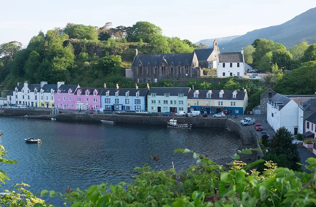 Portree harbour front, Isle of Skye in 2016