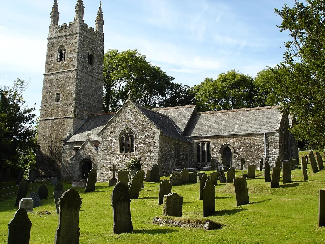 St Winwaloe's Church, Poundstock, UK. View from the south. Taken in June 2008