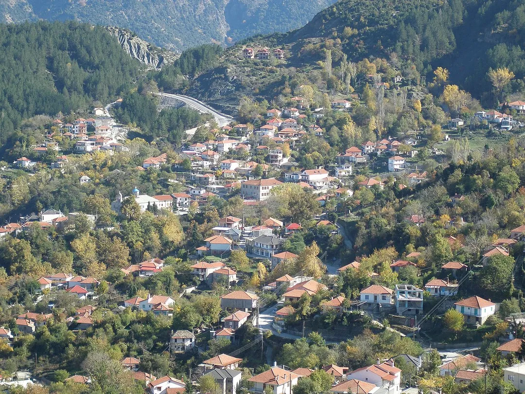 Pramanta, a small town in Epirus, at the north slopes of mount Tzoumerka.