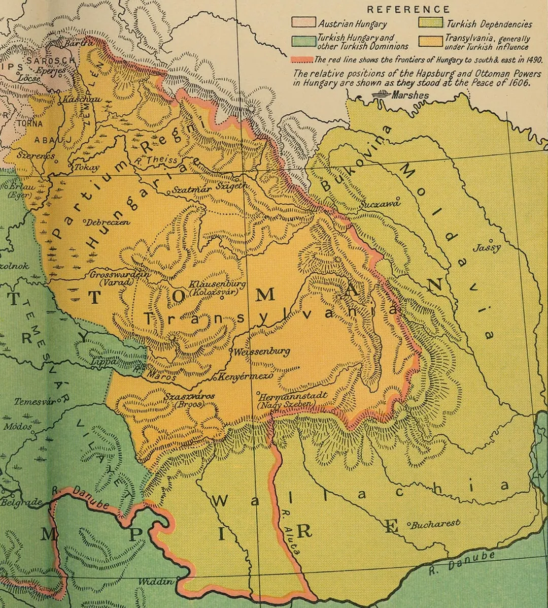 Mapa Transilvánie 1606