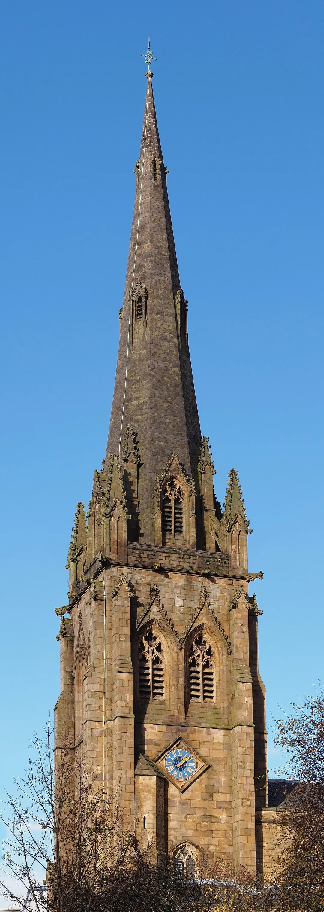 Spire of St John's Minster, Preston, Lancashire, England