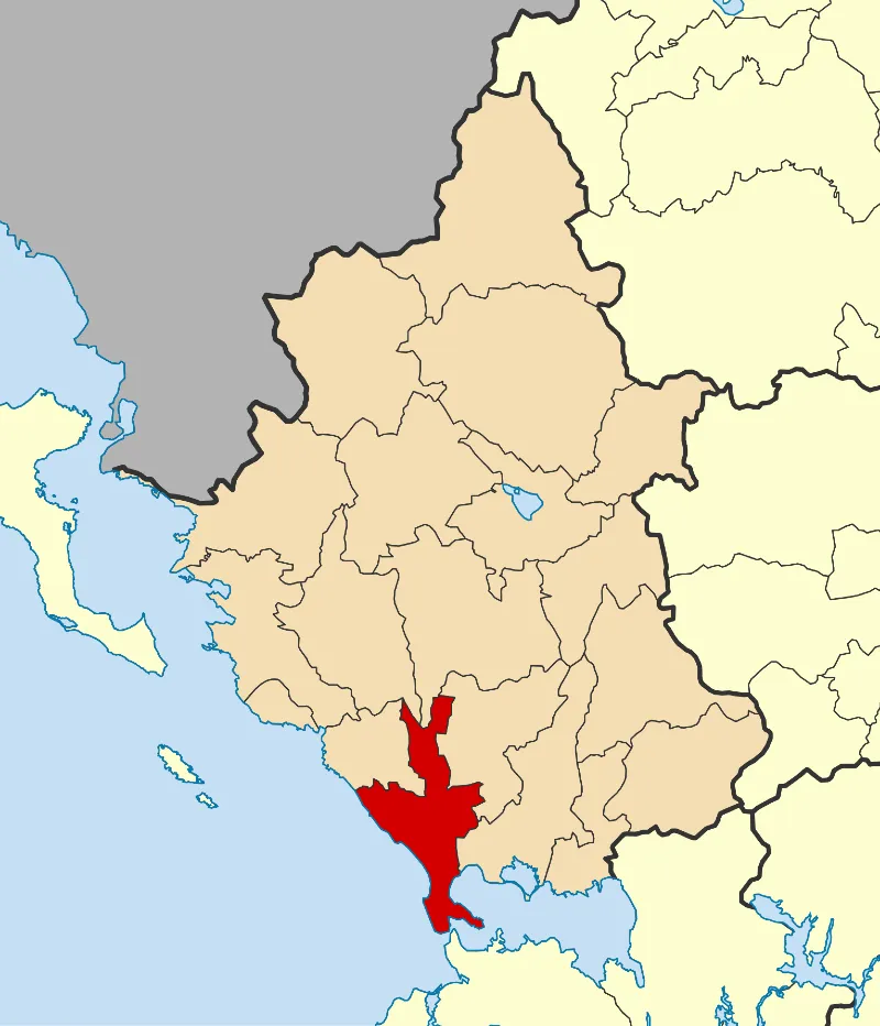 Locator map for Preveza municipality in Greek region Epirus (2011)