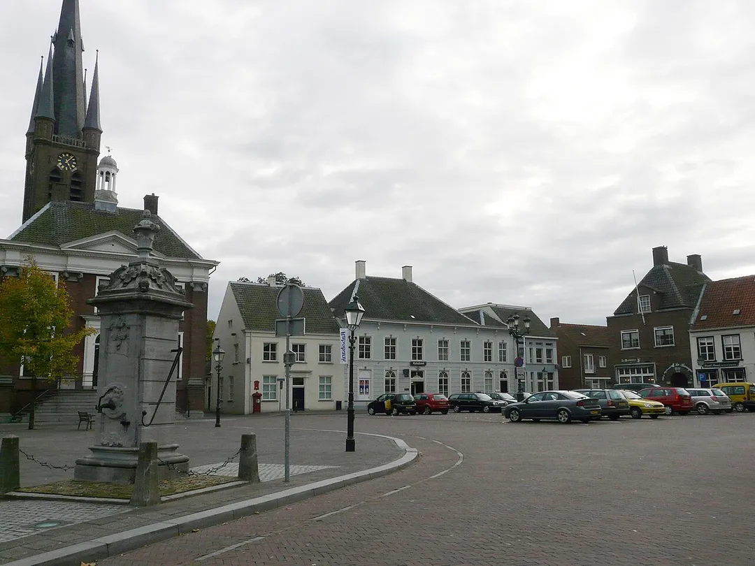 Zicht op een deel van de Haagsemarkt in de wijk Princenhage in Breda