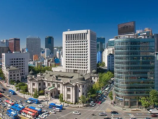 한국은행 본점 사진_포스트타워에서 촬영