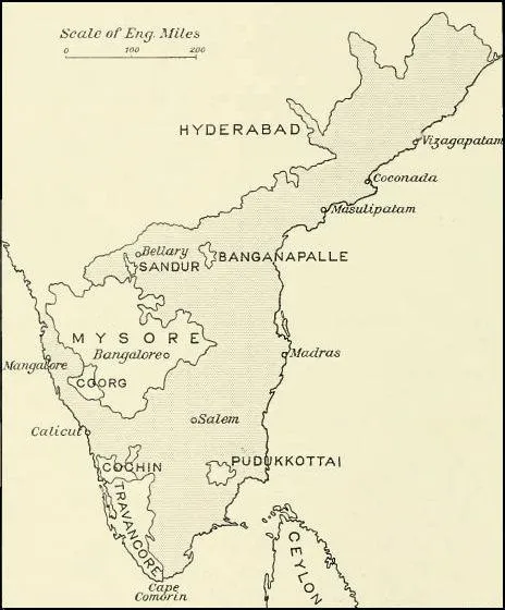 Madras Presidency, Coorg and associated states