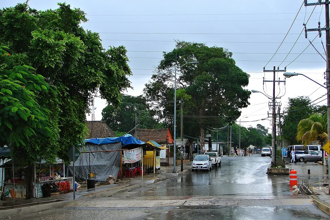 Puerto Aventuras pueblo (inland village), Quintana Roo, Mexico