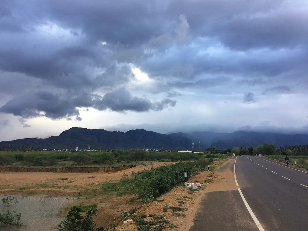 Near Puliangudi taken while driving bike