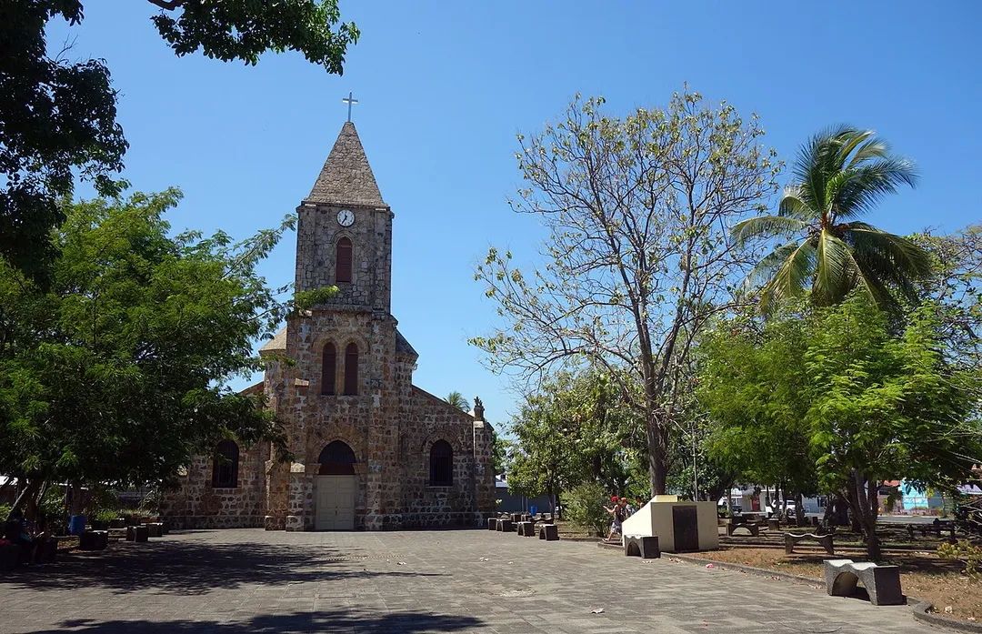 The Cathedral and the Parque Central of Puntarenas, Costa Rica