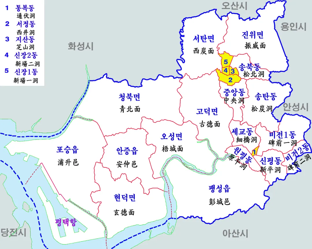 Administrative Map of Pyeongtaek