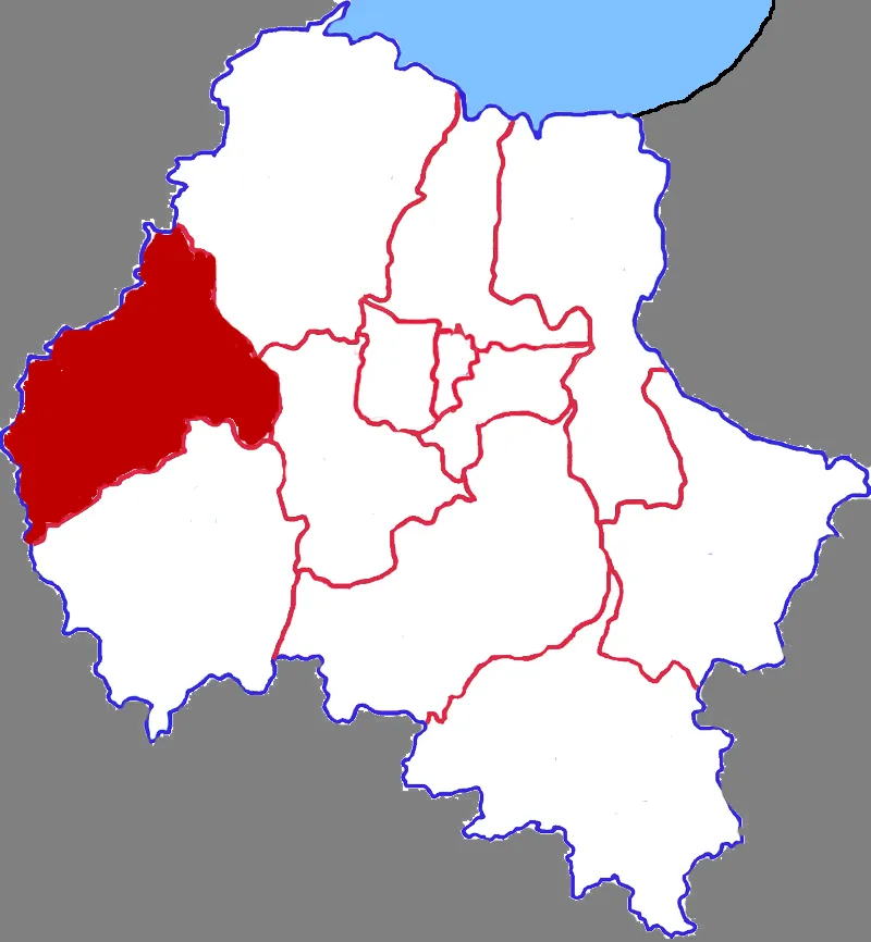 Location of Qingzhou county-level city in Weifang City, China