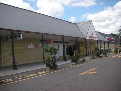 Quakers Court Shopping Centre on the southern edge of Quakers Hill, nSW, near boundary with Marayong.