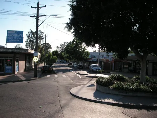 Shops in the old part of Quakers Hill, near the station