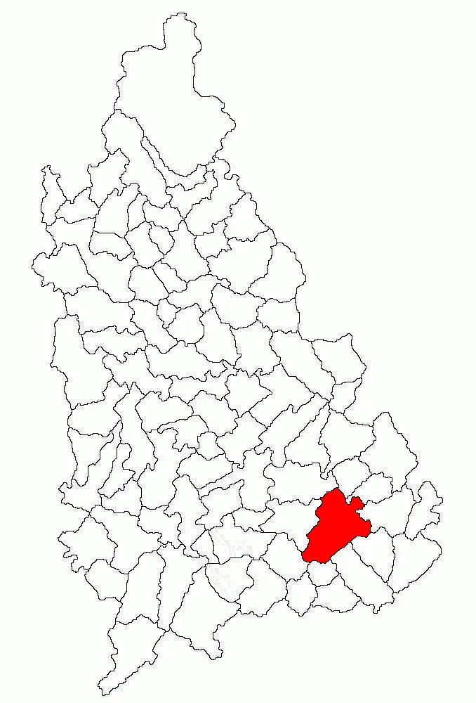 Location map of Răcari Town in Romania