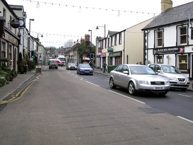 Randalstown, County Antrim Looking up the very busy Castle Road to the north-west and leading towards the Portglenone Road