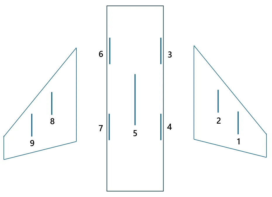 Diagrammatic representation of F-4 Phantom external weapon stations