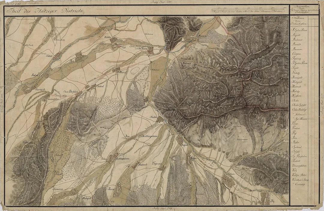 Grand Duchy of Transylvania, 1769-1773. Josephinische Landaufnahme pg.232