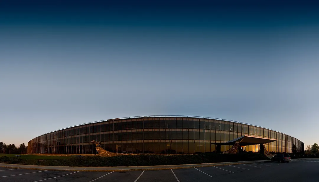 IBM's w:Thomas J. Watson Research Center in Yorktown Heights, NY

Stitched with "http://hugin.sourceforge.net/"