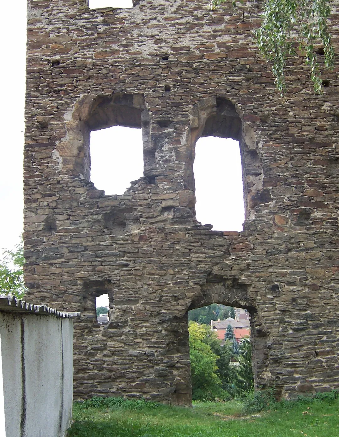 Ruins of the castle in Říčany, town in Czech Republic near Prague.