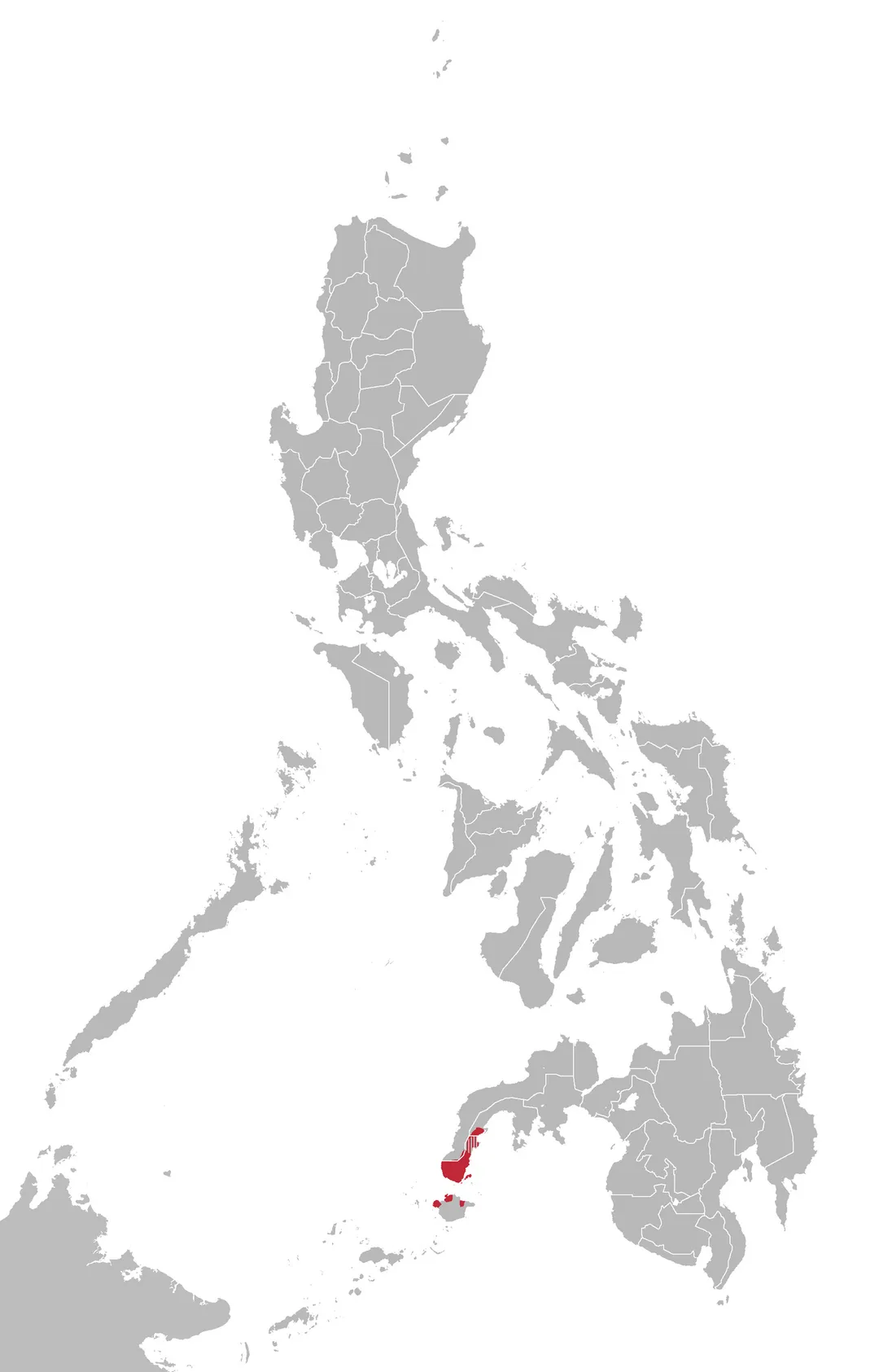 Chavacano language map based on Ethnologue maps