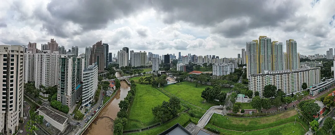 Singapore river at River Valley. Facing South.