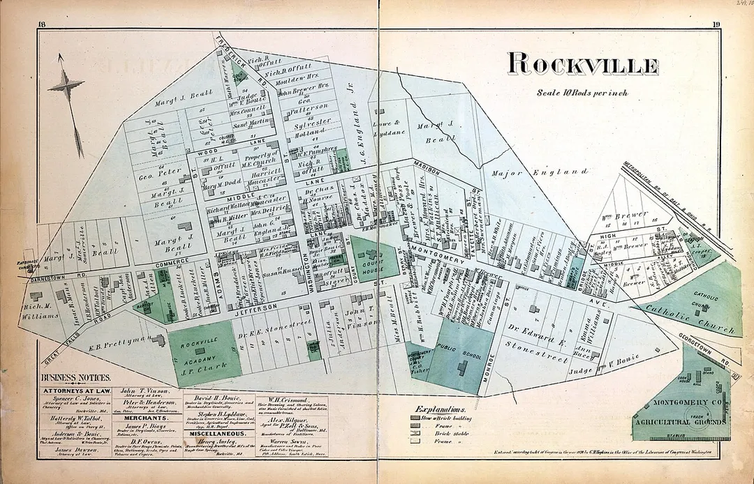 Map of Rockville 1879