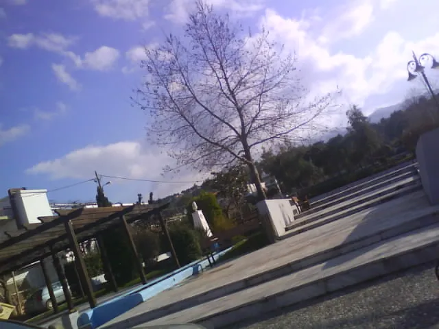 25th of March square at Rodopoli, in Attica, Greece