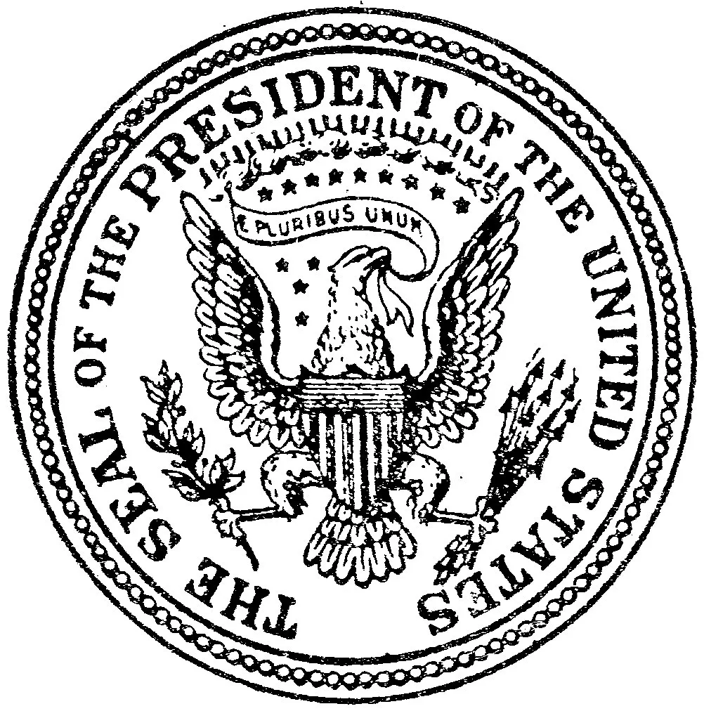 The Seal of the President of the United States, as was in use in 1894.  This seal continued in use until 1945.