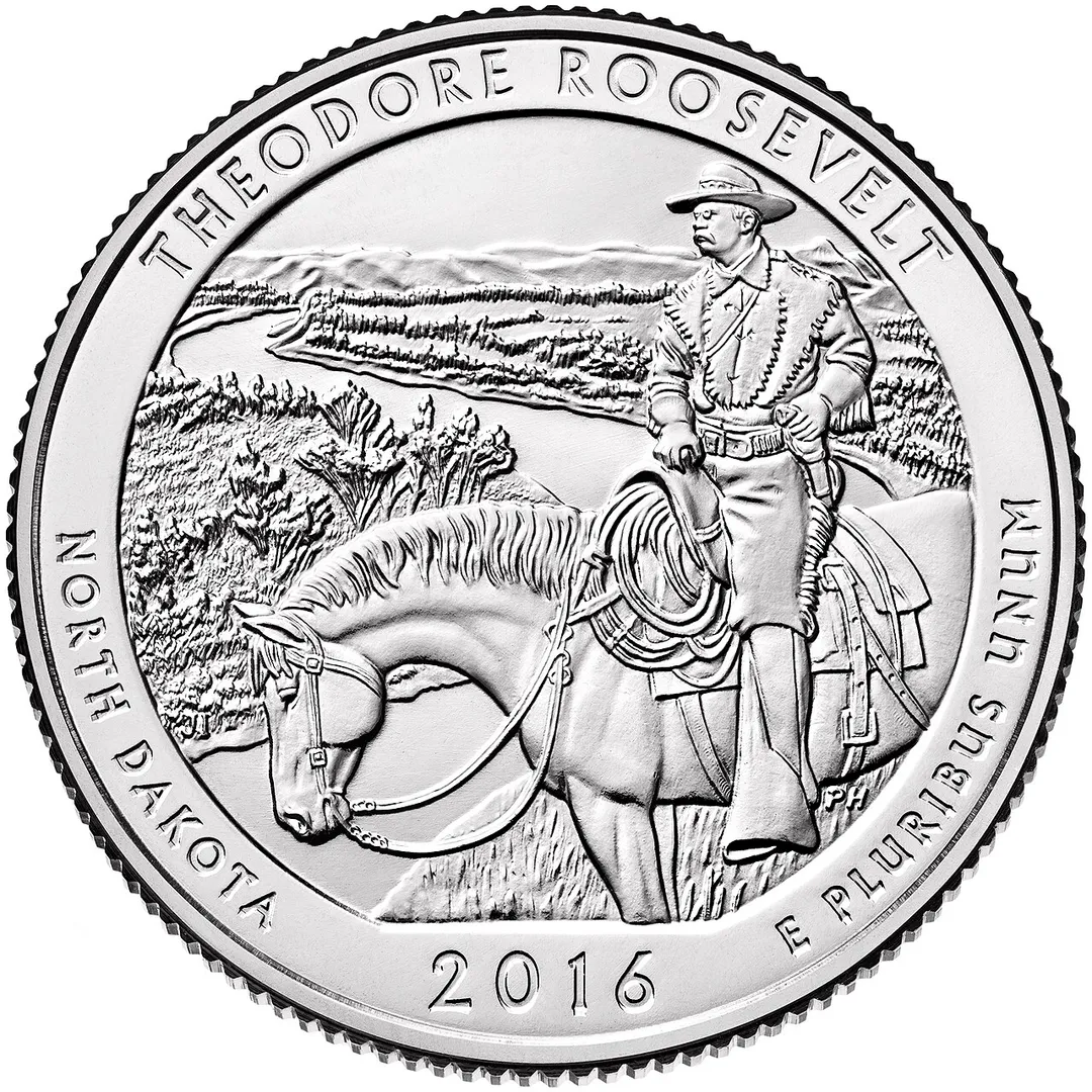 2016 America The Beautiful Quarters - Theodore Roosevelt North Dakota Reverse