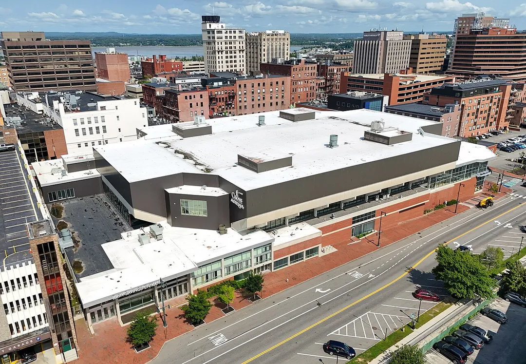Exterior view of Cross Insurance Arena