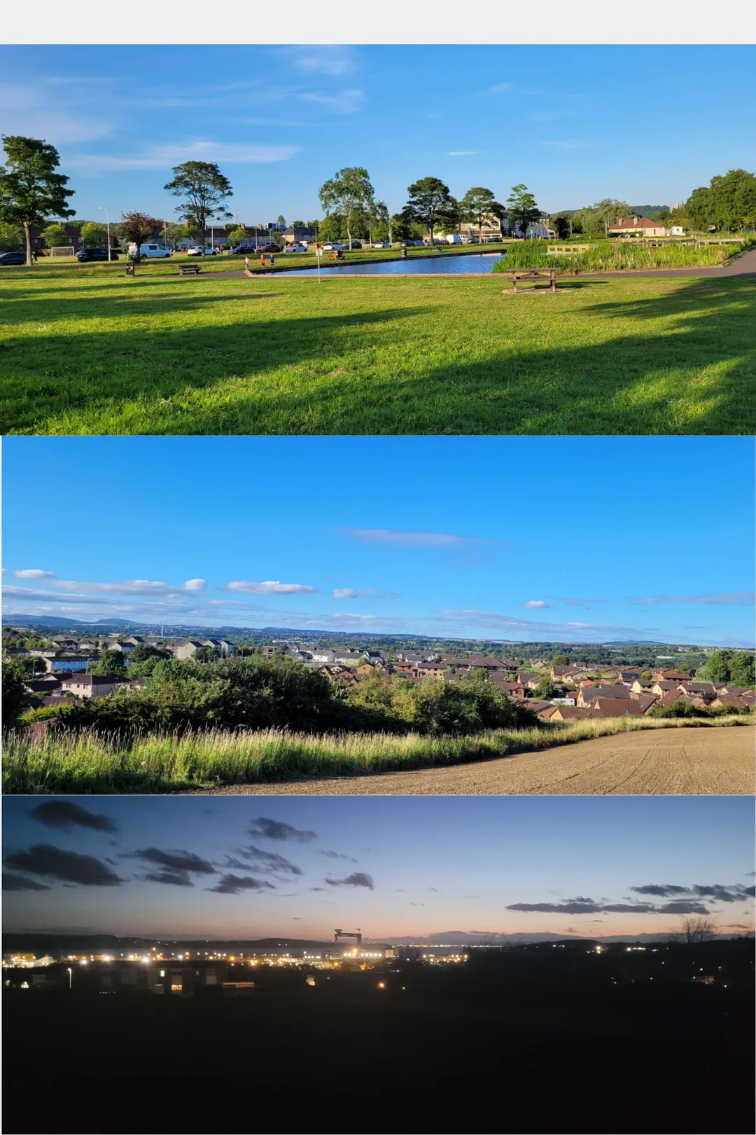 Photo Collage of Rosyth taken from Castland Hill and Inverkeithing.