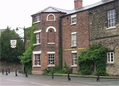 The Wynnstay Arms Hotel at the junction of Park Street and High Street, Ruabon.
Original photograph taken by John Haynes, June 2006