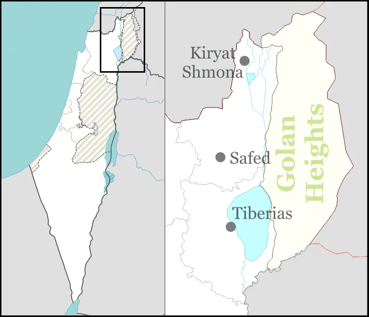 Northeastern Israel and the Golan Heights for location maps.
