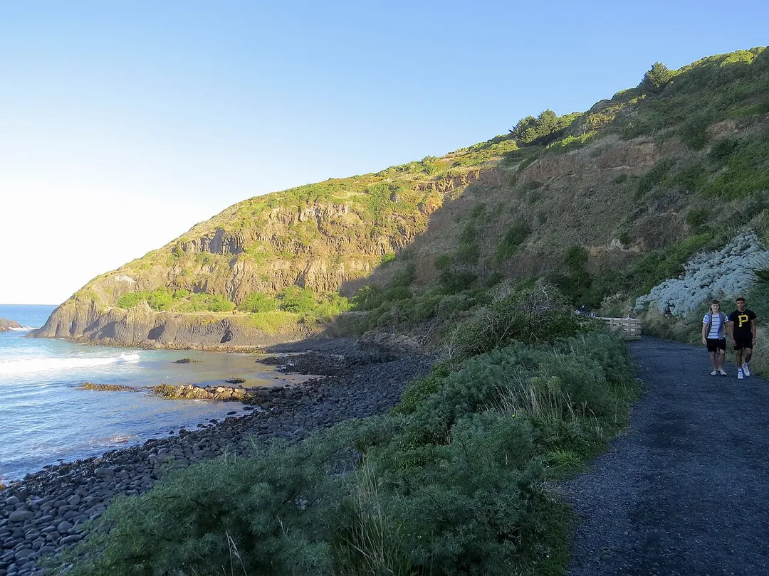 Second Beach and the head of Forbury Hill, St Clair, Dunedin, New Zealand