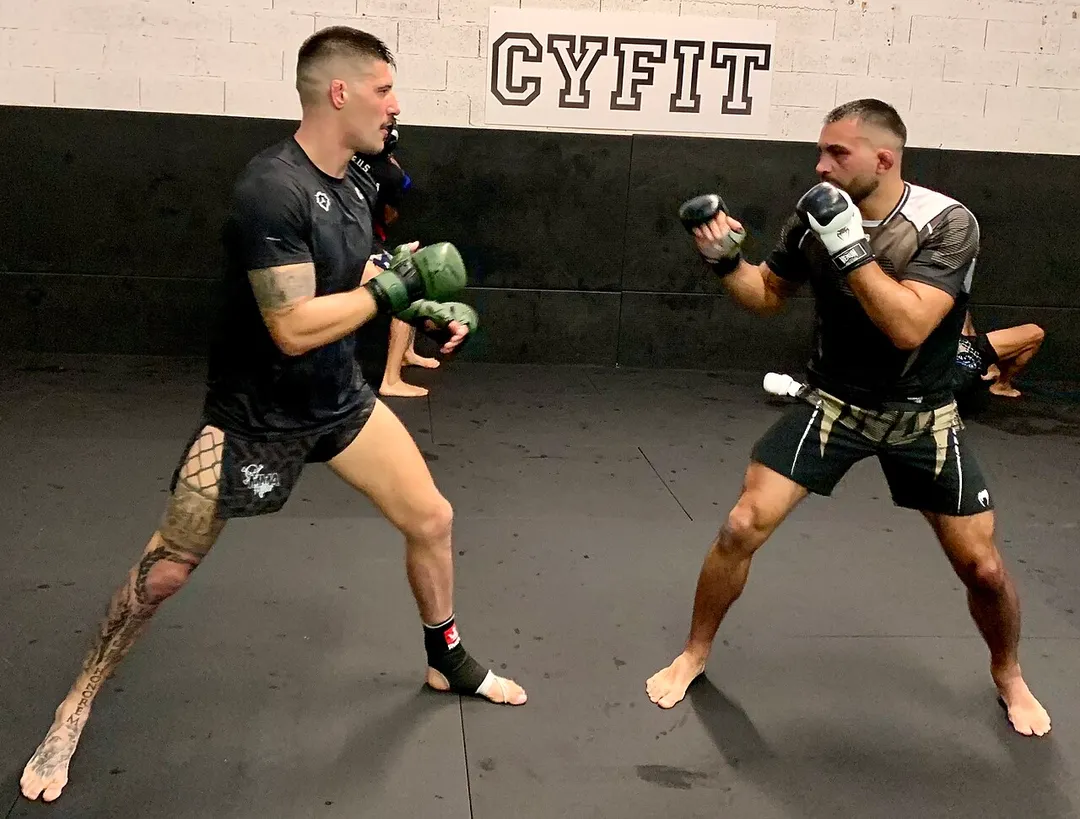 Benoît Saint Denis and Joel Alvarez sparring. April 2026