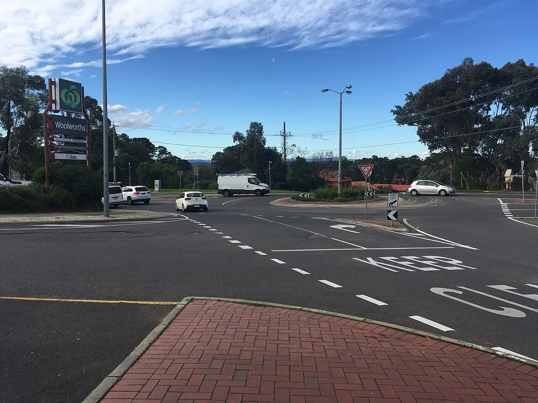 Roundabout at intersection of Aqueduct Road and St Helena Road, St Helena