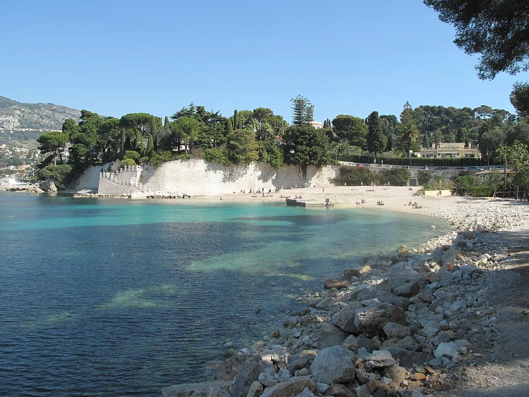 Beach of Passable in Saint-Jean Cap-Ferrat (Alpes-Maritimes, France).