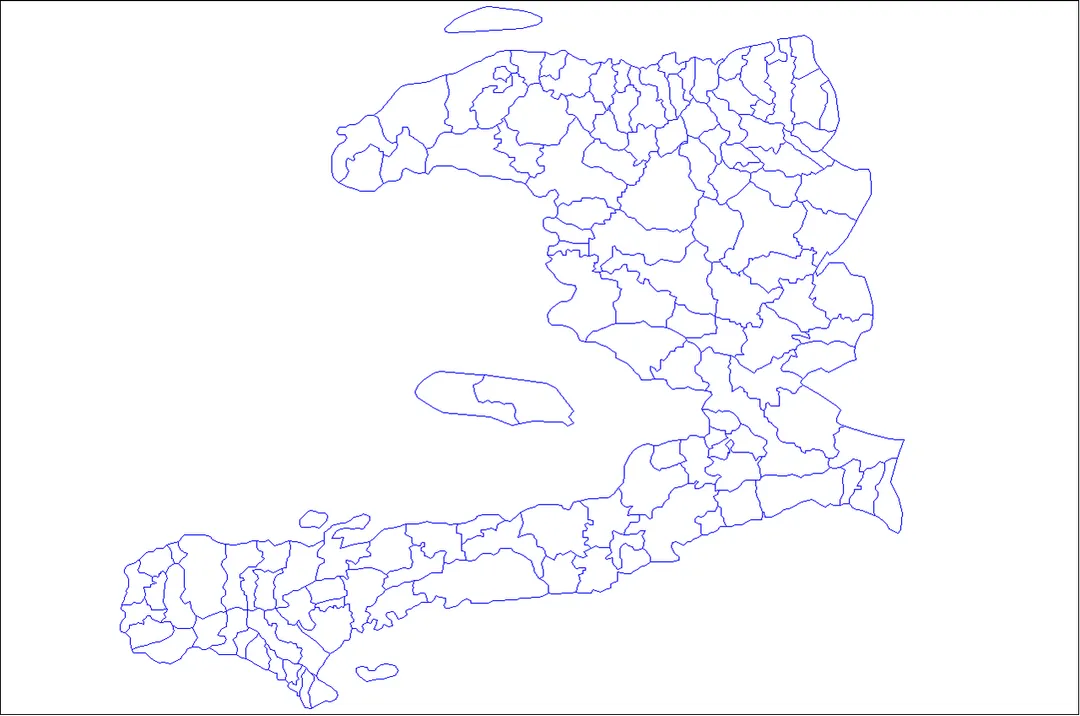 Map of the communes of Haiti. Created by Rarelibra 21:03, 27 April 2007 (UTC) for public domain use, using MapInfo Professional v8.5 and various mapping resources.