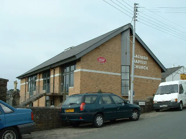 Saltash Baptist Church, Saltash. Saltash Baptist Church, Culver Road, Saltash, Cornwall, close to the railway station. It was built on the site of the former church which was gutted by fire on Christmas Day 1987.