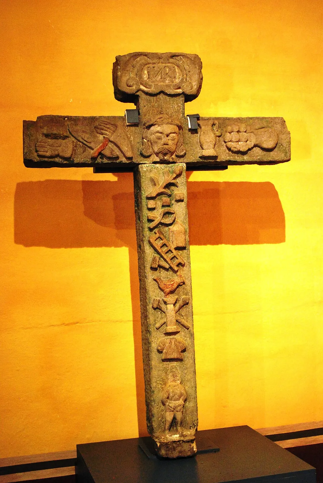 Atrium cross 16th century at the Tlaxcala Regional Museum