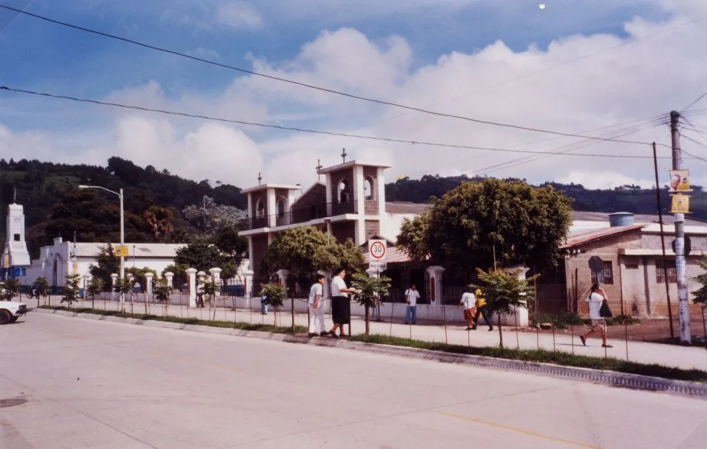 Main street of San José Pinula, Guatemala