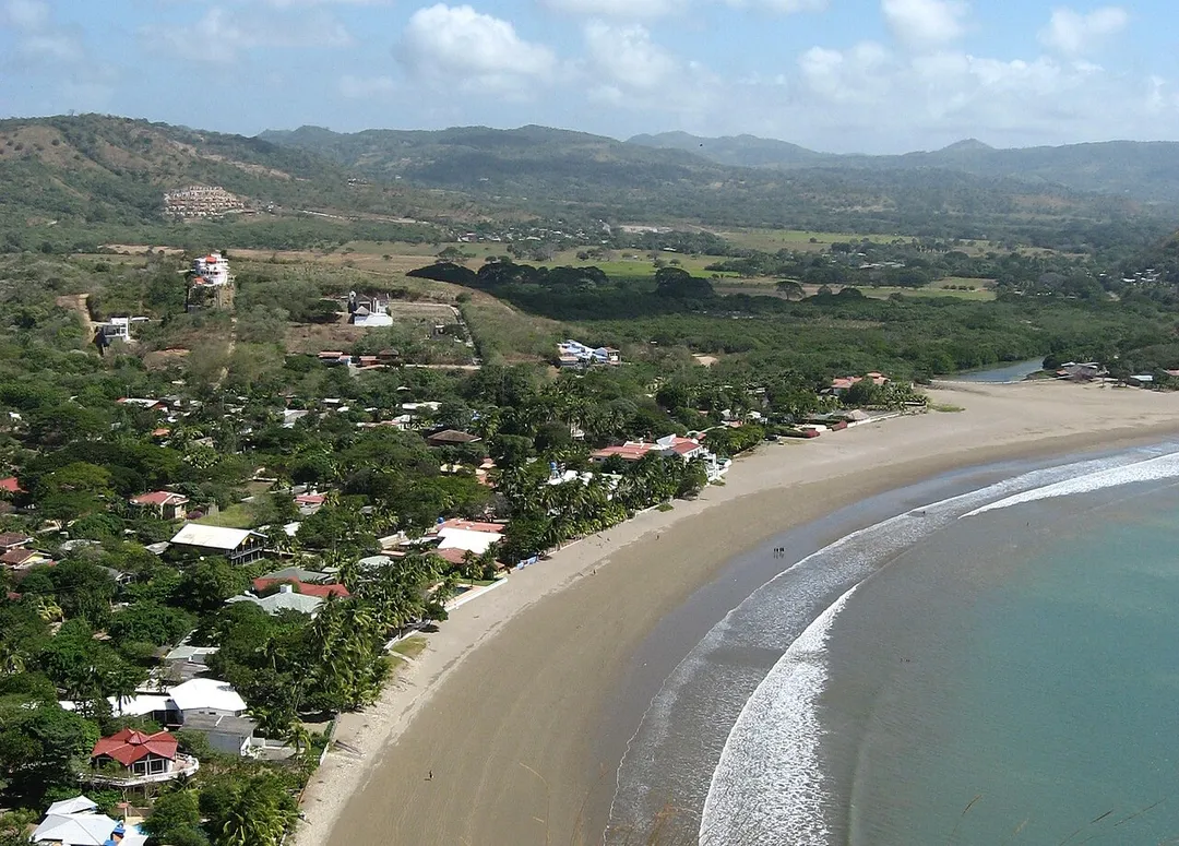 Self-taken picture of the beach at San Juan del Sur, Nicaragua