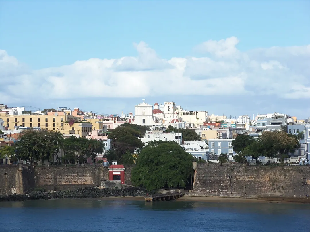 Old San Juan, Puerto Rico from San Juan Bay.