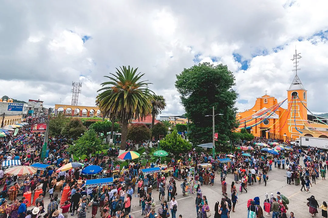San Juan Sacatepequez located in Guatemala Department